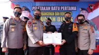 Kapolda Sumut Pimpin Letakkan Batu Pertama Pembangunan dan Renovasi Rumah dinas Sat Brimob yang Terbakar