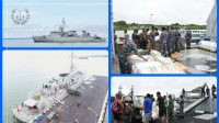 Bantuan Kemanusiaan Peduli Bencana Alam yang Digalang TNI AL Berangkat Dari Dermaga Lantamal Xlll Menuju Sulbar