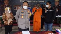 Kapolres Malang Konfrensi Pers tentang Penangkapan Protitusi Anak di Bawah Umur