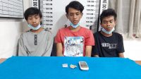 Polres Siantar Amankan 3 Pemuda beserta Barang Bukti diduga Jenis Shabu