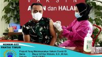 Prajurit Yonif 126/KC Laksanakan Vaksinasi Covid- 19 Tahap Pertama