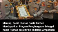 Mantap, Kabid Humas Polda Banten Raih Penghargaan “Humas Teraktif”