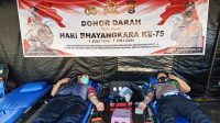 Jelang HUT Bhayangkara ke -75,Polres Pandeglang Gelar Donor Darah