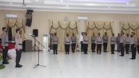 KAPOLDA BANTEN PIMPIN UPACARA KENAIKAN PANGKAT PERSONEL POLDA BANTEN DAN POLRES JAJARAN.