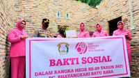 Kapolres Batu Bara Bersama Ibu Bhayangkari Bakti Sosial Dalam Rangka HKGB ke 69 Tahun 2021.