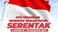 Sat Pol Airud Polresta Banyuwangi Melaksanakan Kegiatan Pengibaran Bendera Merah Putih dan Pembagian Masker.