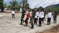 TNI di Perbatasan RI-PNG Latihkan Pasukan Pengibar Bendera (Paskibra) di Skouw Papua