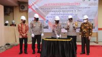 Kapolda Sulsel Letakkan Batu Pertama Dimulainya Pembangunan Gedung Kantor RS Bhayangkara Berlantai 3