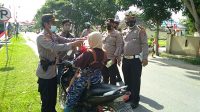 Polsek Labuhan Ruku Polres Batu Bara Laksanakan Operasi Yustisi Stasioner dan Testing Swab.