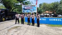 Patroli ke Tempat Wisata Pantai, Ditpamobvit Polda Banten Beri Imbauan Prokes Kepada Masyarakat