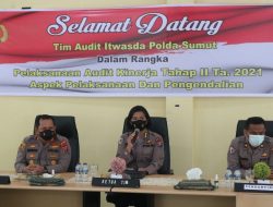 Kapolres Batu Bara Sambut Tim Audit Itwasda Polda Sumut Kinerja Tahap ll TA. 2021.