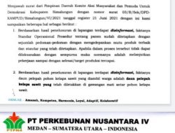 Lembaga KAMPUD Simalungun Surati Dugaan Penyimpangan di PTPN IV Unit Gunung Bayu, Management PTPN IV Unit Gunung Bayu Berikan Hak Jawab.