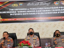 Tim Supervisi dan Penelitian Puslitbang Polri Lakukan Survei Indeks Kamtibmas Triwulan lV TA 2021 di Polres Batu Bara.