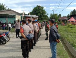 POLSEK BANGUN VAKSINASI DI KANTOR PANGULU NAGORI KARANG REJO DEMI TARGET CAPAI 70 PERSEN.