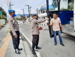 ANTISIPASI PENYEBARAN COVID-19 POLSEK PARAPAT PERKETAT OPERASI YUSTISI DI WILAYAH DESTINASI WISATA SUPER PRIORITAS.