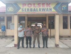 KAPOLSEK SERBELAWAN TERIMA HIKING BINTARA REMAJA BRIMOB TETAP BERSINERGI.
