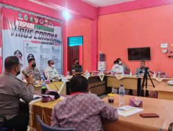 POLRES SIMALUNGUN RAPAT KORDINASI BERSAMA UNSUR FORKOPIMDA SERTA PERANGKAT DESA.