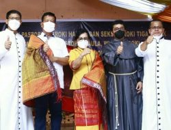 Bupati Simalungun dan Istri Hadiri Pelantikan Dewan Pastoral Paroki Harian dan Saksi Paroki Tiga Dolok.