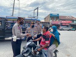 Satlantas Polres Batu Bara Gelar Operasi Yustisi di Simpang Empat Lima Puluh.