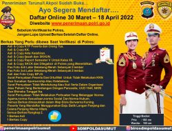 Bag SDM Polres Batu Bara Umumkan Penerimaan Taruna Akpol 2022, Ini Persyaratnya.