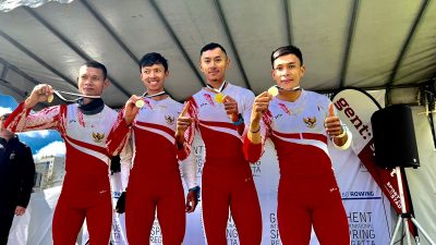 Empat Mendali Emas Kejuaraan Dayung Berhasil Diraih Prajurit TNI AL