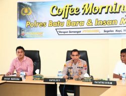 Kapolres Batu Bara Coffee Morning Bersama Wartawan Beri Atensi Persoalan Lantas