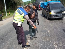 Laka Lantas di Jalinsum KM 92-93 Pengendara Sepeda Motor Tewas