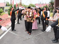 Pedang Pora Mengiringi Pelepasan 7 Personil Polres Batu Bara Memasuki Masa Purna Bhakti