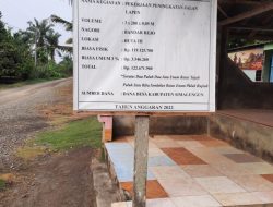 Bangunan Fisik Dana Desa Tahun Anggaran 2022 Nagori Bandar Rejo Tuntas Dikerjakan