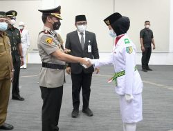 Kapolres Hadiri Pengukuhan 40 Anggota Paskibra Batu Bara 2022