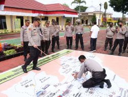 Antisipasi Gangguan Keamanan Polres Simalungun Laksanakan Tactical Floor Game (TFG) Sispam Kota Kontijensi