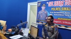 Satlantas Polres Simalungun Sosialisasikan Operasi Zebra Toba 2022 Melaui Stasiun Radio