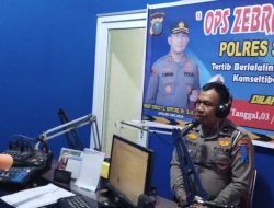 Satlantas Polres Simalungun Sosialisasikan Operasi Zebra Toba 2022 Melaui Stasiun Radio