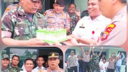 Kapolsek Labuhan Ruku Sambangi Koramil 04 Talawi “Selamat Ulang Tahun TNI ke-77”