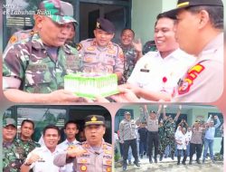 Kapolsek Labuhan Ruku Sambangi Koramil 04 Talawi “Selamat Ulang Tahun TNI ke-77”