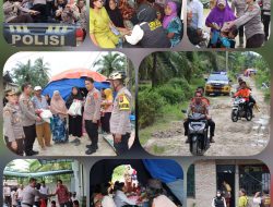 Peduli Banjir Polres Batu Bara Bersama Jajarannya Dirikan Posko Banjir