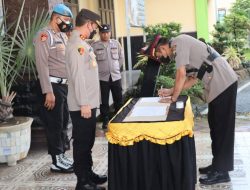 Polres Batu Bara Laksanakan Upacara Sertijab Kasat Lantas