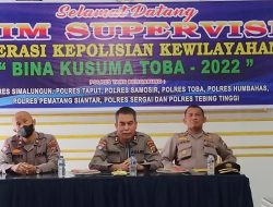 Polres Simalungun Sambut Kunjungan Tim Supervisi Oprasi Bina Kusuma Toba Tahun 2022