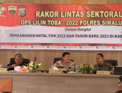 Kapolres Simalungun Bersama Dandim Ikuti Rakor Lintas Sektoral Tingkat Mentri Secara Virtual