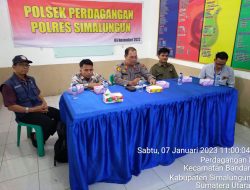 Kapolsek Perdagangan Terima Kunjungan Audiensi PPK 4 Kecamatan se Wilayah Hukum Polsek Perdagangan