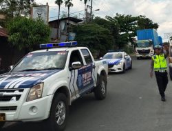 Jajaran Satlantas Polres Simalungun Amankan Jalur Pengantaran Logistik F1 H20 Dengan Pengawalan Ketat