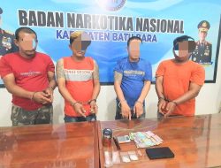 Badan Narkotika Nasional Batu Bara Gerebek Dan Tangkap 4 Orang Pengedar Sabu Di Inderapura