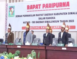 DPRD Kabupaten Simalungun Gelar Rapat Paripurna HUT Ke-190 Daerah Simalungun Tahun 2023