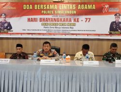 Dalam Rangka Hari Bhayangkara Ke 77 Polres Simalungun Gelar Doa Bersama Lintas Agama