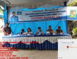 Bhabinkamtibmas Polsek Perdagangan Hadiri Reses Anggota DPRD Simalungun Di Nagori Sidotani