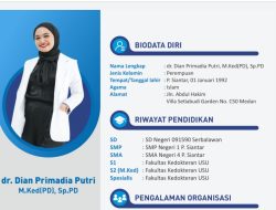 SELAMAT & SUKSES dr. Dian Primadia Putri.M.Ked (PD)Sp.PD Atas Keberhasilannya Memperoleh Predikat Cum Laude