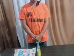 Nyolong Sawit Bawa Shabu, Pria Ini Gol Ditangkap Sat Narkoba Polres Simalungun di Kebun Bahlias