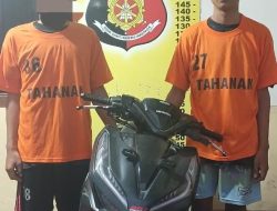 Dua Orang Pria Pelaku Pencurian Sepeda Motor Diringkus Polsek Perdagangan