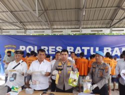 Polres Batu Bara Press Release Ungkap 18 Kasus Narkoba, 25 Tersangka, BB Sabu 757 Gram dan Senpi Rakitan