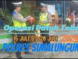 Sat Lantas Polres Simalungun Gelar Operasi Patuh Toba 2024 Sejak Tanggal 15 Sampai 28 Juli 2024